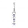 EARRING AND CHARM WITH DANGLING CRYSTALS