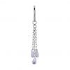 EARRING AND CHARM WITH CHAINS AND ZIRCONIA CRYSTALS